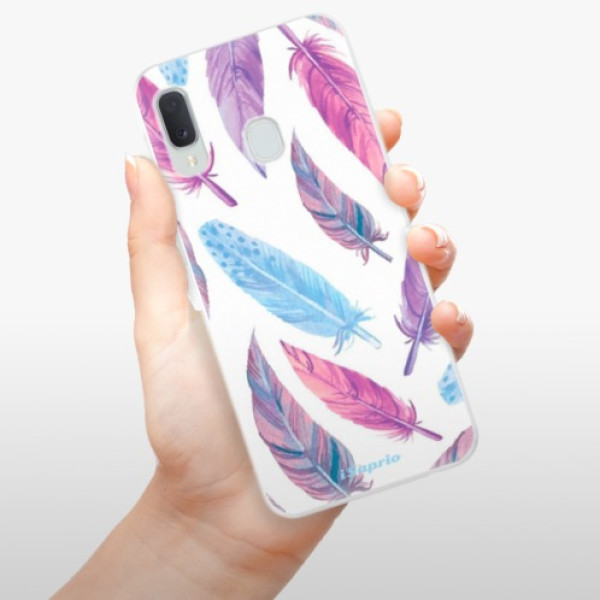 Silikonové pouzdro iSaprio - Samsung Galaxy A20e - Feather Pattern 10