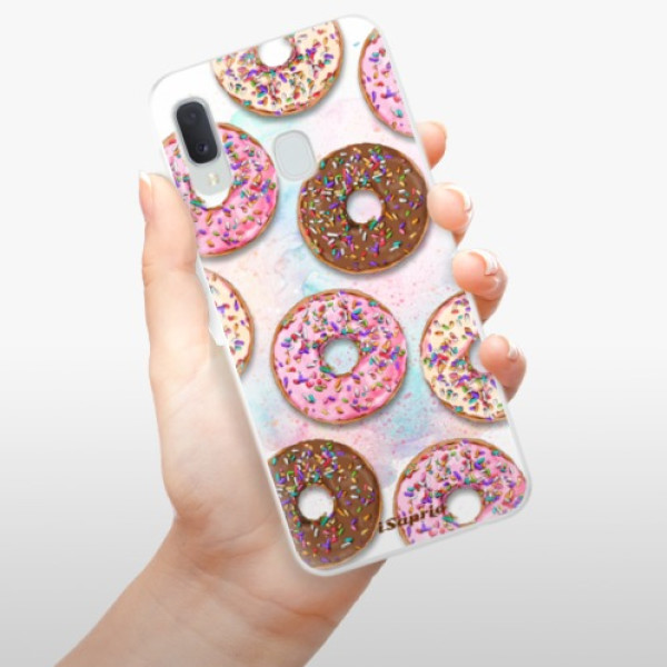 Silikonové pouzdro iSaprio - Samsung Galaxy A20e - Donuts 11