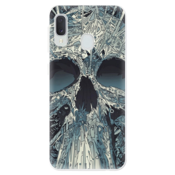 Odolné silikonové pouzdro iSaprio - Abstract Skull na mobil Samsung Galaxy A20e (Odolný silikonový obal, kryt pouzdro iSaprio - Abstract Skull - na mobilní telefon Samsung Galaxy A20e)