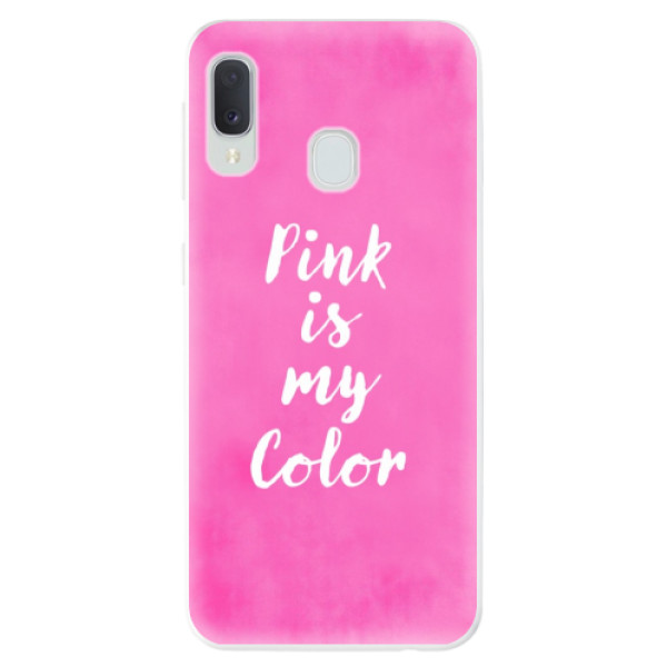 Odolné silikonové pouzdro iSaprio - Pink is my color na mobil Samsung Galaxy A20e (Odolný silikonový obal, kryt pouzdro iSaprio - Pink is my color - na mobilní telefon Samsung Galaxy A20e)