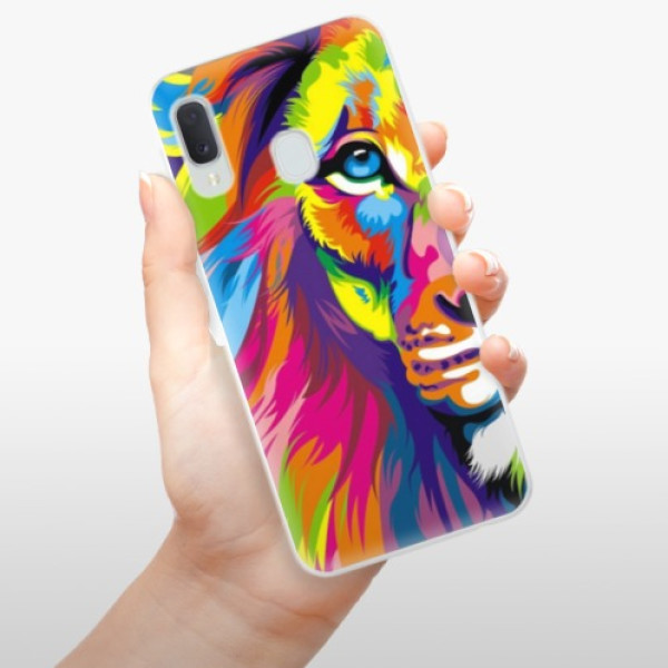 Silikonové pouzdro iSaprio - Samsung Galaxy A20e - Rainbow Lion