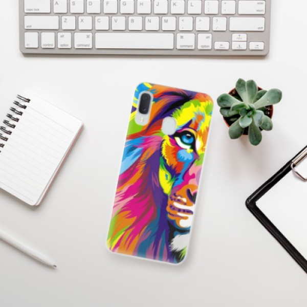 Silikonové pouzdro iSaprio - Samsung Galaxy A20e - Rainbow Lion
