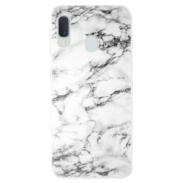Odolné silikonové pouzdro iSaprio - White Marble 01 na mobil Samsung Galaxy A20e (Odolný silikonový obal, kryt pouzdro iSaprio - White Marble 01 - na mobilní telefon Samsung Galaxy A20e)