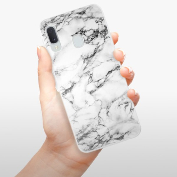Silikonové pouzdro iSaprio - Samsung Galaxy A20e - White Marble 01