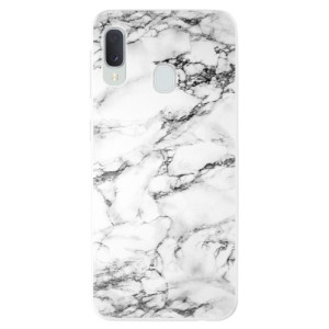 Silikonové pouzdro iSaprio - Samsung Galaxy A20e - White Marble 01