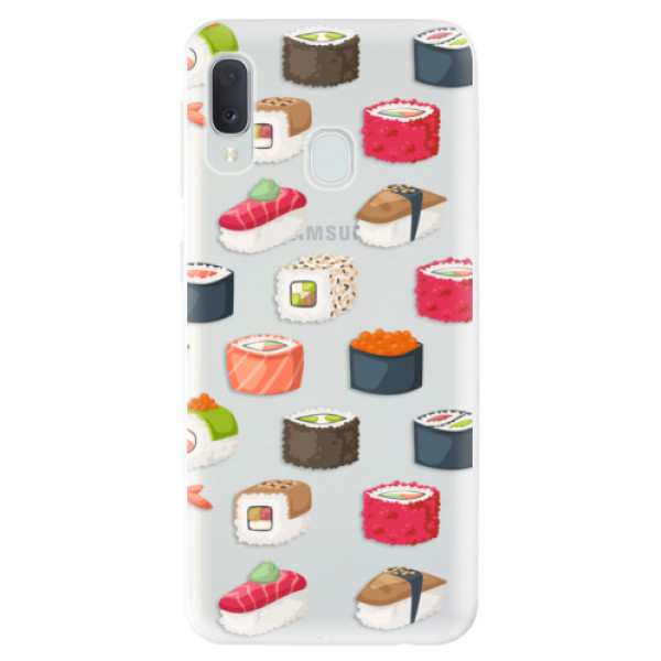 Odolné silikonové pouzdro iSaprio - Sushi Pattern na mobil Samsung Galaxy A20e (Odolný silikonový obal, kryt pouzdro iSaprio - Sushi Pattern - na mobilní telefon Samsung Galaxy A20e)