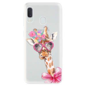 Silikonové pouzdro iSaprio - Samsung Galaxy A20e - Lady Giraffe
