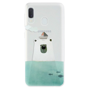 Silikonové pouzdro iSaprio - Samsung Galaxy A20e - Bear With Boat