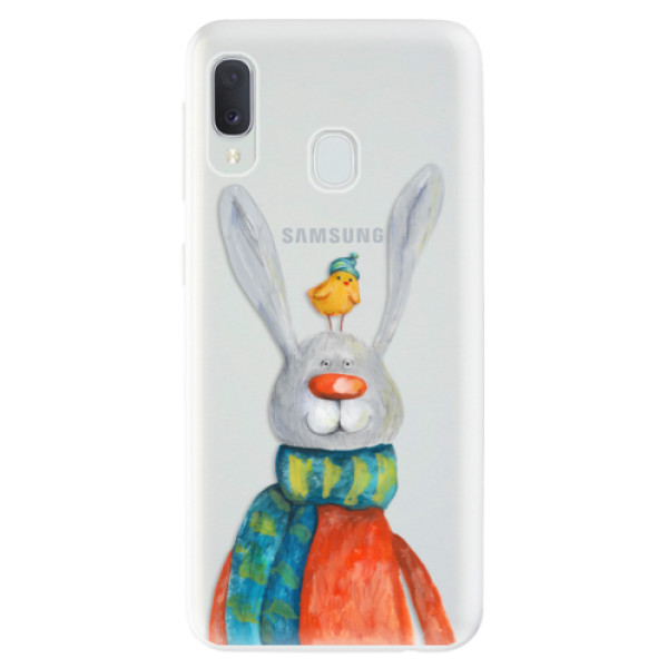 Odolné silikonové pouzdro iSaprio - Rabbit And Bird - Samsung Galaxy A20e
