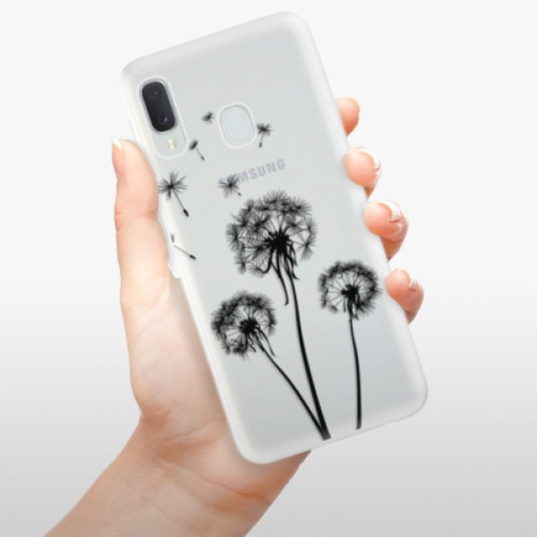 Silikonové pouzdro iSaprio - Samsung Galaxy A20e - Three Dandelions black