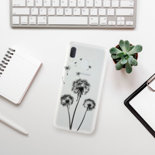 Silikonové pouzdro iSaprio - Samsung Galaxy A20e - Three Dandelions black