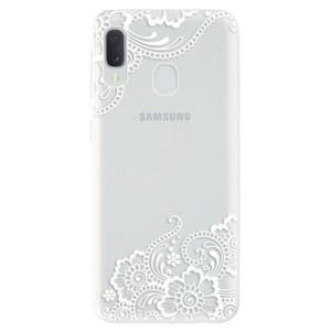 Silikonové pouzdro iSaprio - Samsung Galaxy A20e - White Lace 02