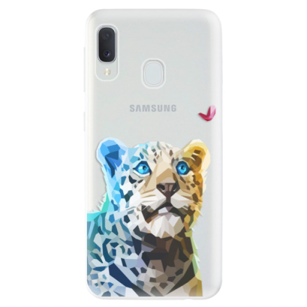 Odolné silikonové pouzdro iSaprio - Leopard With Butterfly - Samsung Galaxy A20e