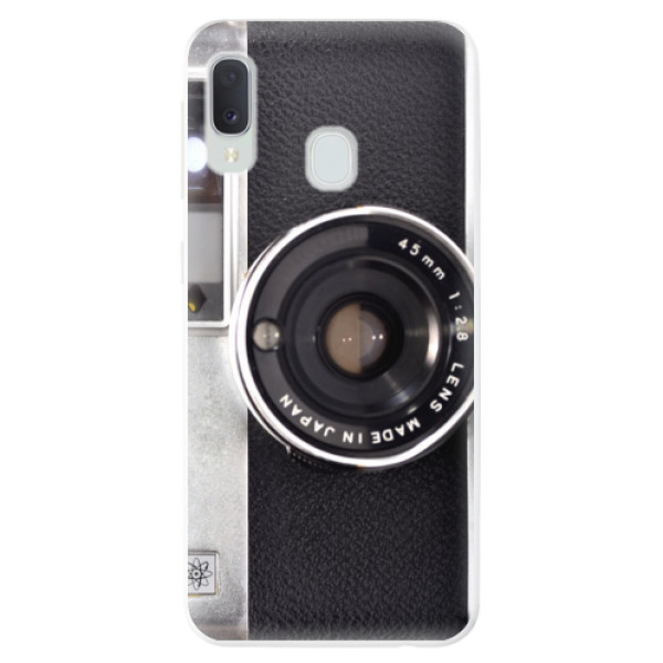 Odolné silikonové pouzdro iSaprio - Vintage Camera 01 na mobil Samsung Galaxy A20e (Odolný silikonový obal, kryt pouzdro iSaprio - Vintage Camera 01 - na mobilní telefon Samsung Galaxy A20e)