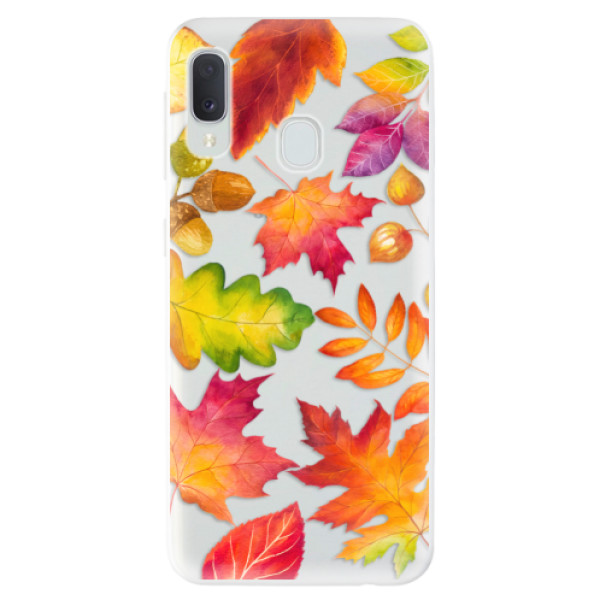Odolné silikonové pouzdro iSaprio - Autumn Leaves 01 na mobil Samsung Galaxy A20e (Odolný silikonový obal, kryt pouzdro iSaprio - Autumn Leaves 01 - na mobilní telefon Samsung Galaxy A20e)