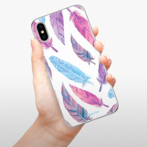 Silikonové pouzdro iSaprio - Apple iPhone X - Feather Pattern 10