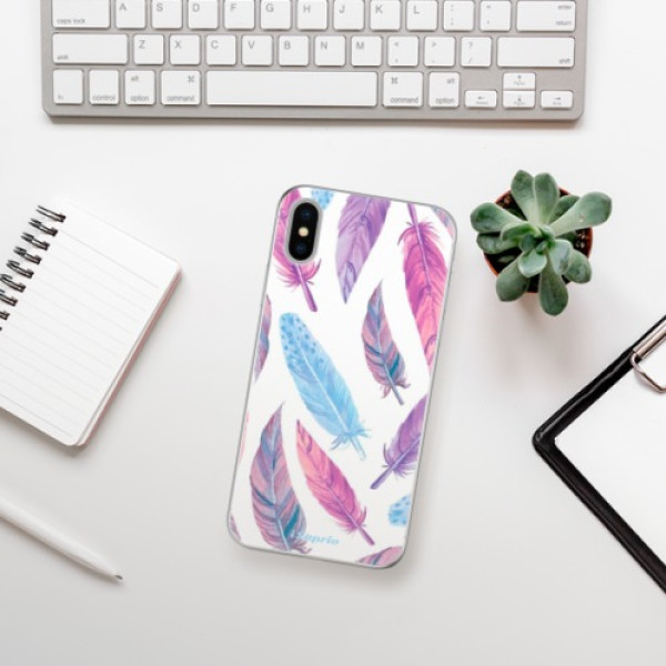 Silikonové pouzdro iSaprio - Apple iPhone X - Feather Pattern 10