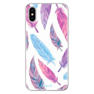 Silikonové pouzdro iSaprio - Apple iPhone X - Feather Pattern 10