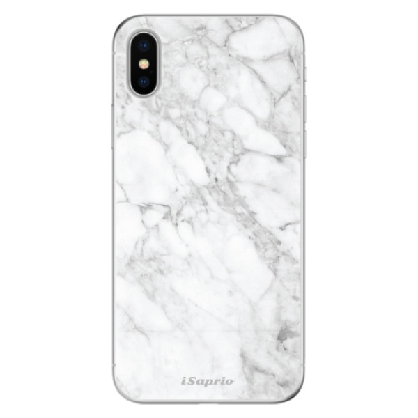 Odolné silikonové pouzdro iSaprio - SilverMarble 14 na mobil Apple iPhone X (Odolný silikonový obal, kryt pouzdro iSaprio - SilverMarble 14 - na mobilní telefon Apple iPhone X)