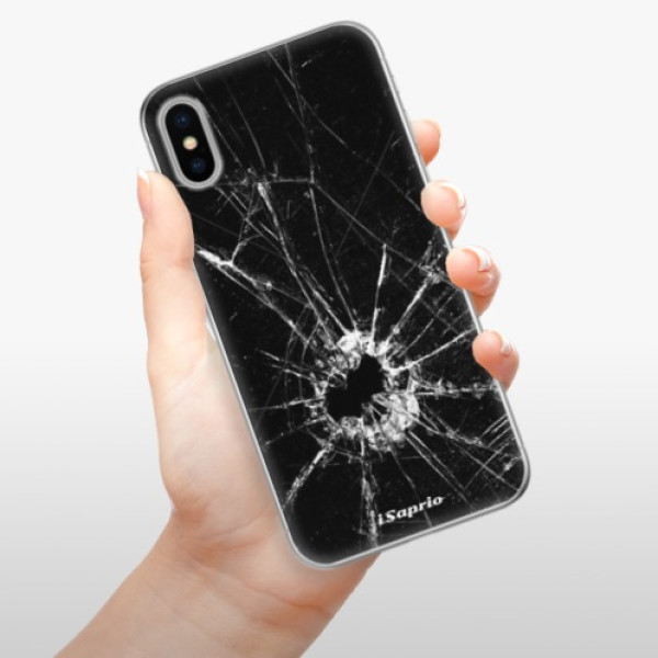 Silikonové pouzdro iSaprio - Apple iPhone X - Broken Glass 10