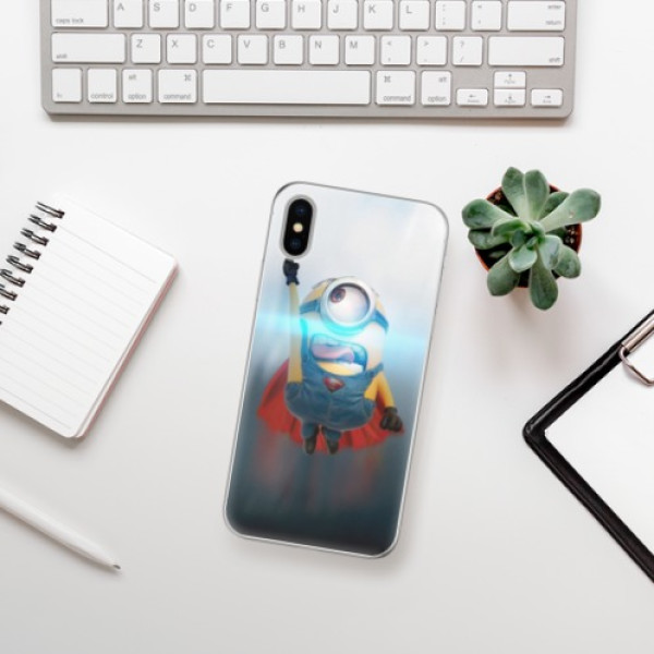 Silikonové pouzdro iSaprio - Apple iPhone X - Mimons Superman 02