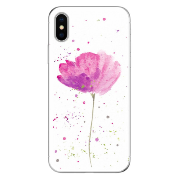 Odolné silikonové pouzdro iSaprio - Poppies - iPhone X