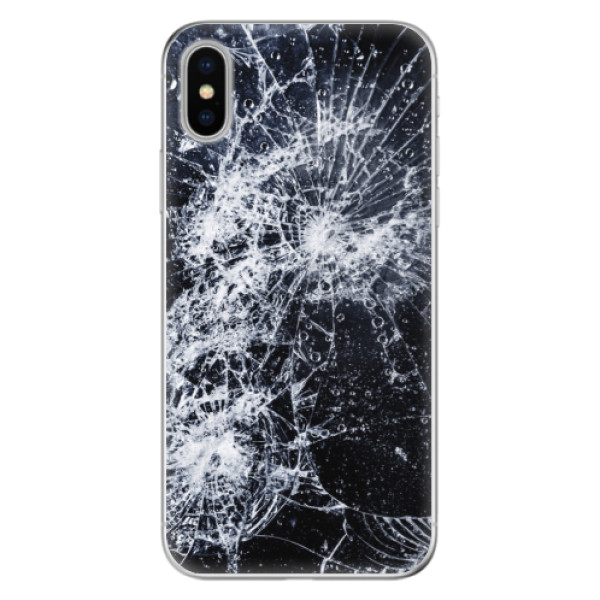 Odolné silikonové pouzdro iSaprio - Cracked - iPhone X