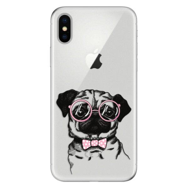 Odolné silikonové pouzdro iSaprio - The Pug - iPhone X