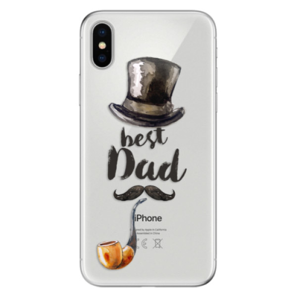 Odolné silikonové pouzdro iSaprio - Best Dad - iPhone X