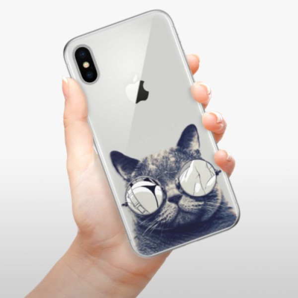 Silikonové pouzdro iSaprio - Apple iPhone X - Crazy Cat 01