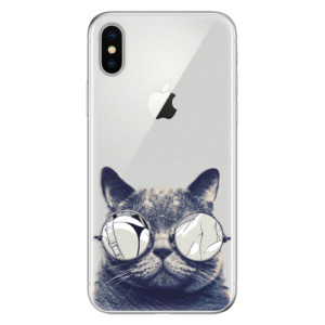 Silikonové pouzdro iSaprio - Apple iPhone X - Crazy Cat 01