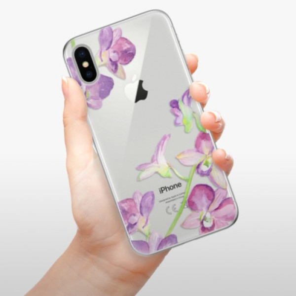 Silikonové pouzdro iSaprio - Apple iPhone X - Purple Orchid