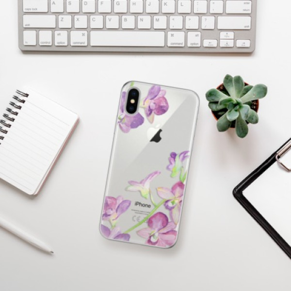Silikonové pouzdro iSaprio - Apple iPhone X - Purple Orchid
