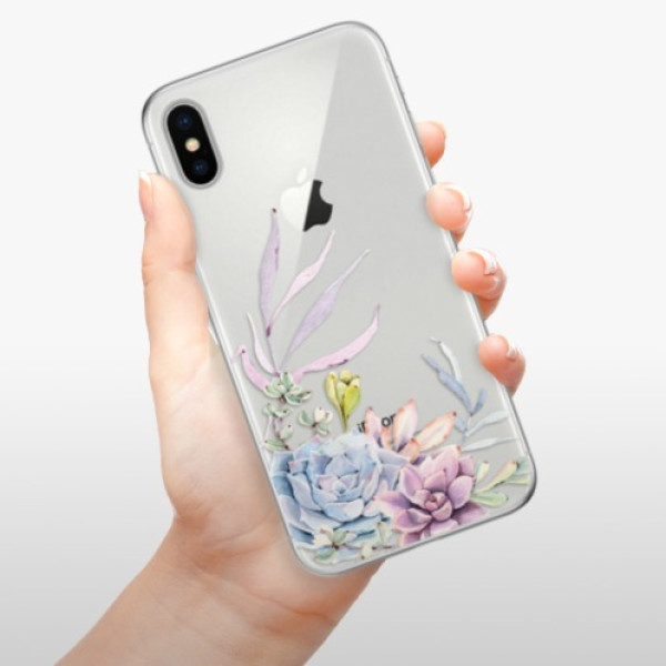 Silikonové pouzdro iSaprio - Apple iPhone X - Succulent 01