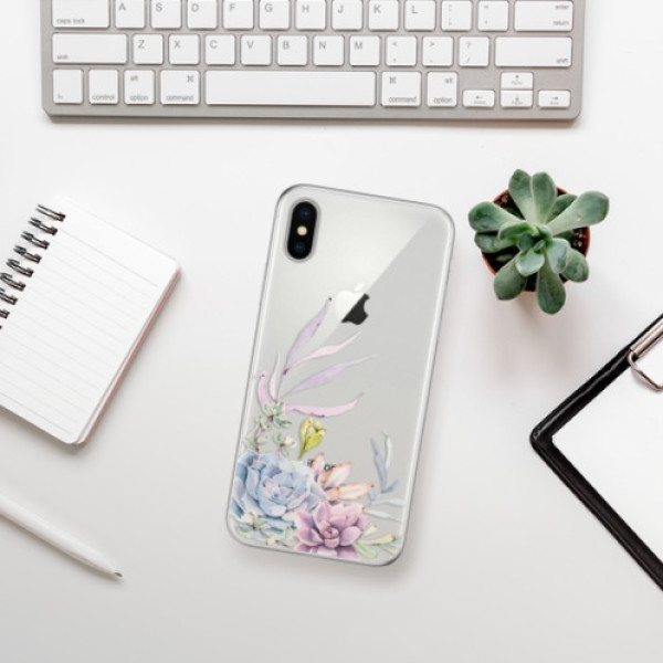 Silikonové pouzdro iSaprio - Apple iPhone X - Succulent 01