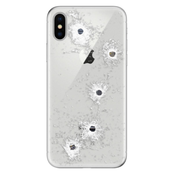 Odolné silikonové pouzdro iSaprio - Gunshots - iPhone X