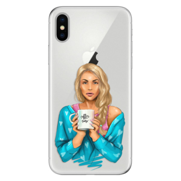 Odolné silikonové pouzdro iSaprio - Coffe Now - Blond - iPhone X