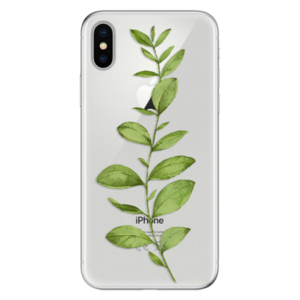 Odolné silikonové pouzdro iSaprio - Green Plant 01 - iPhone X