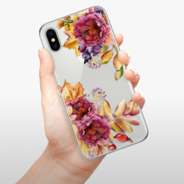 Silikonové pouzdro iSaprio - Apple iPhone X - Fall Flowers