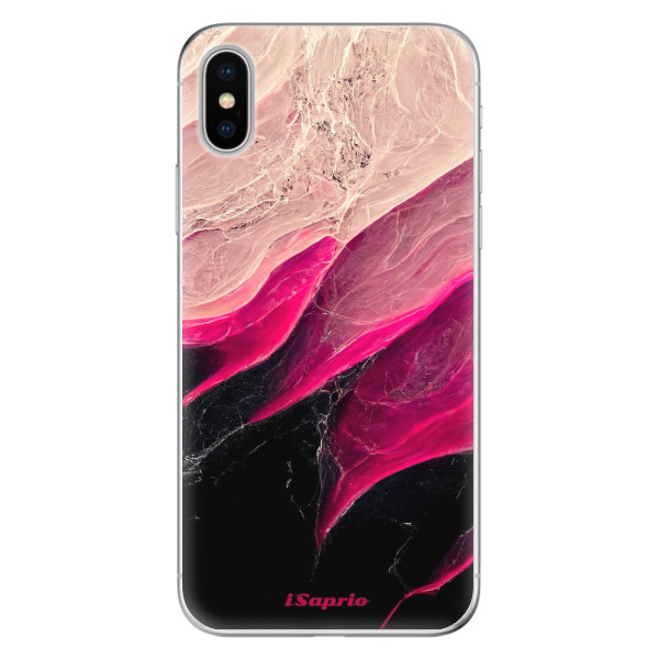 Odolné silikonové pouzdro iSaprio - Black and Pink - iPhone X