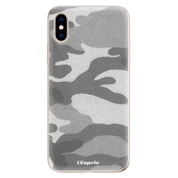 Odolné silikonové pouzdro iSaprio - Gray Camuflage 02 - iPhone XS