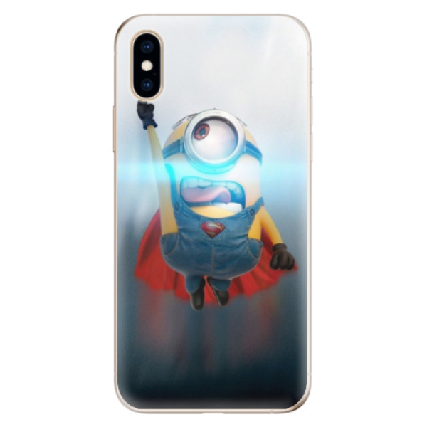 Odolné silikonové pouzdro iSaprio - Mimons Superman 02 - iPhone XS