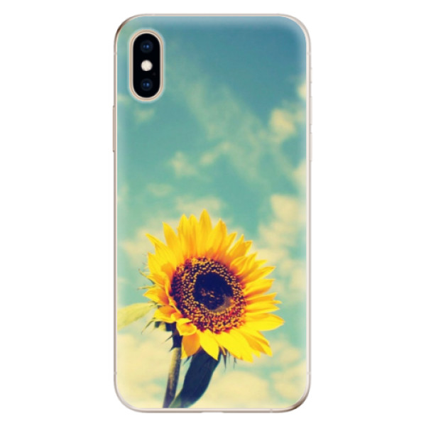 Odolné silikonové pouzdro iSaprio - Sunflower 01 na mobil Apple iPhone XS (Odolný silikonový obal, kryt pouzdro iSaprio - Sunflower 01 - na mobilní telefon Apple iPhone XS)
