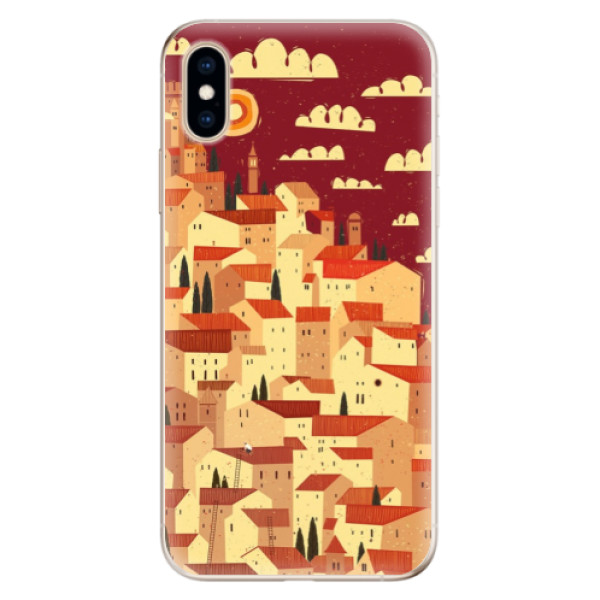 Odolné silikonové pouzdro iSaprio - Mountain City - iPhone XS