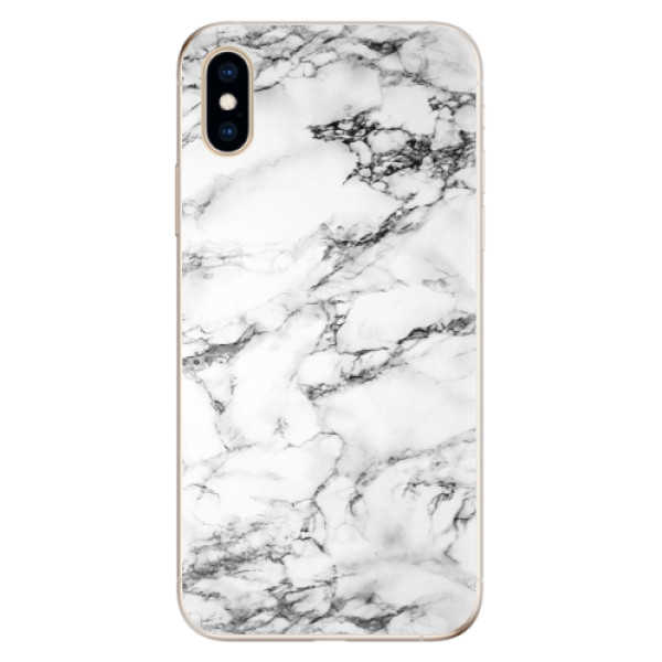 Odolné silikonové pouzdro iSaprio - White Marble 01 na mobil Apple iPhone XS (Odolný silikonový obal, kryt pouzdro iSaprio - White Marble 01 - na mobilní telefon Apple iPhone XS)