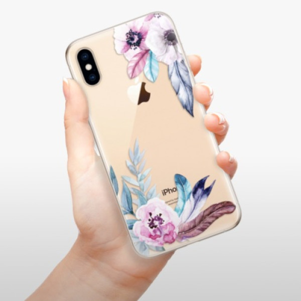 Silikonové pouzdro iSaprio - Apple iPhone XS - Flower Pattern 04