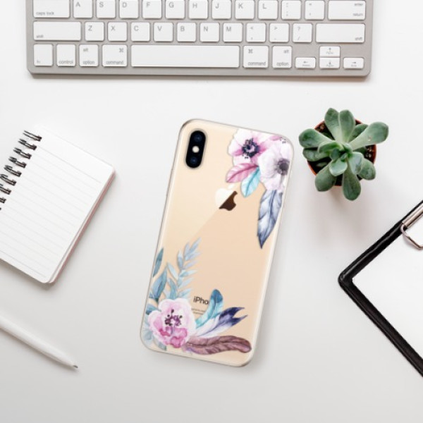 Silikonové pouzdro iSaprio - Apple iPhone XS - Flower Pattern 04