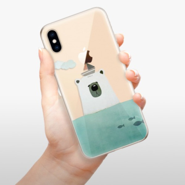 Silikonové pouzdro iSaprio - Apple iPhone XS - Bear With Boat