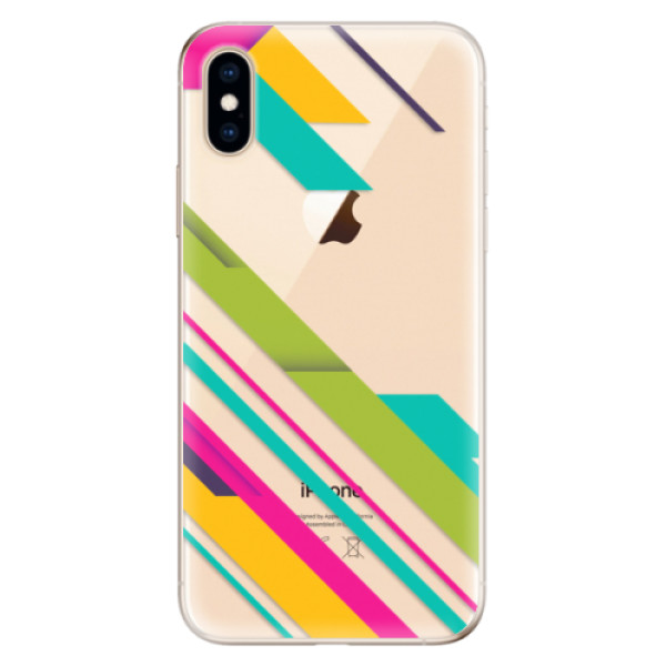 Odolné silikonové pouzdro iSaprio - Color Stripes 03 - iPhone XS