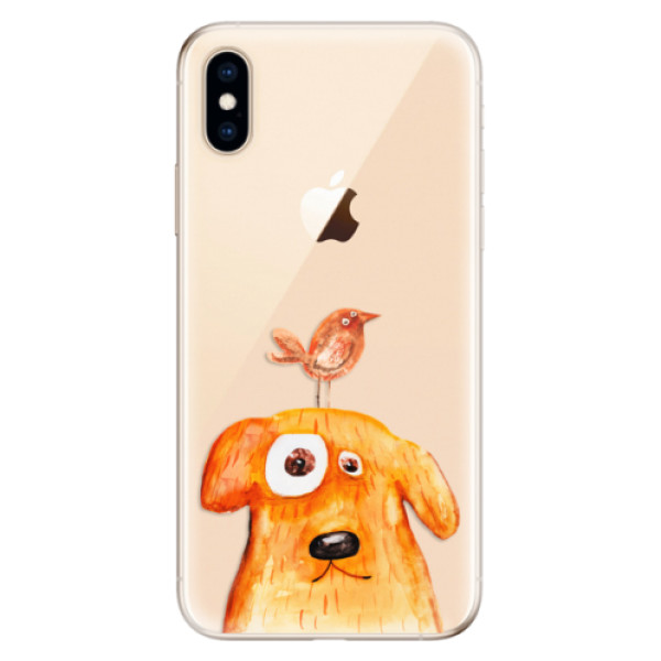 Odolné silikonové pouzdro iSaprio - Dog And Bird - iPhone XS